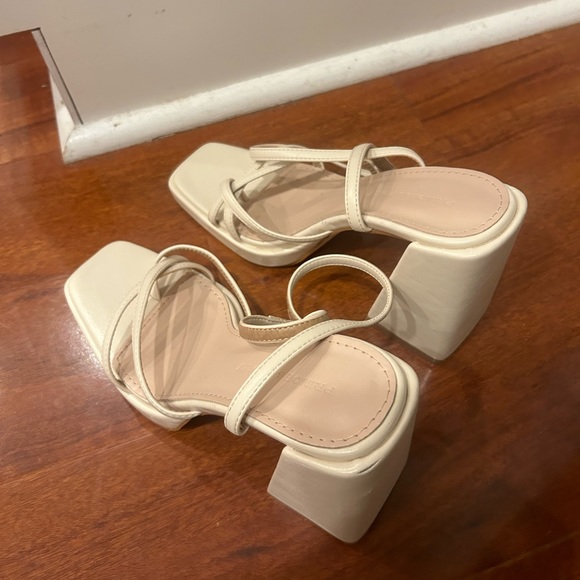 SOLD princess polly cammie heels cream platform sandals strappy white - Picture 8 of 11